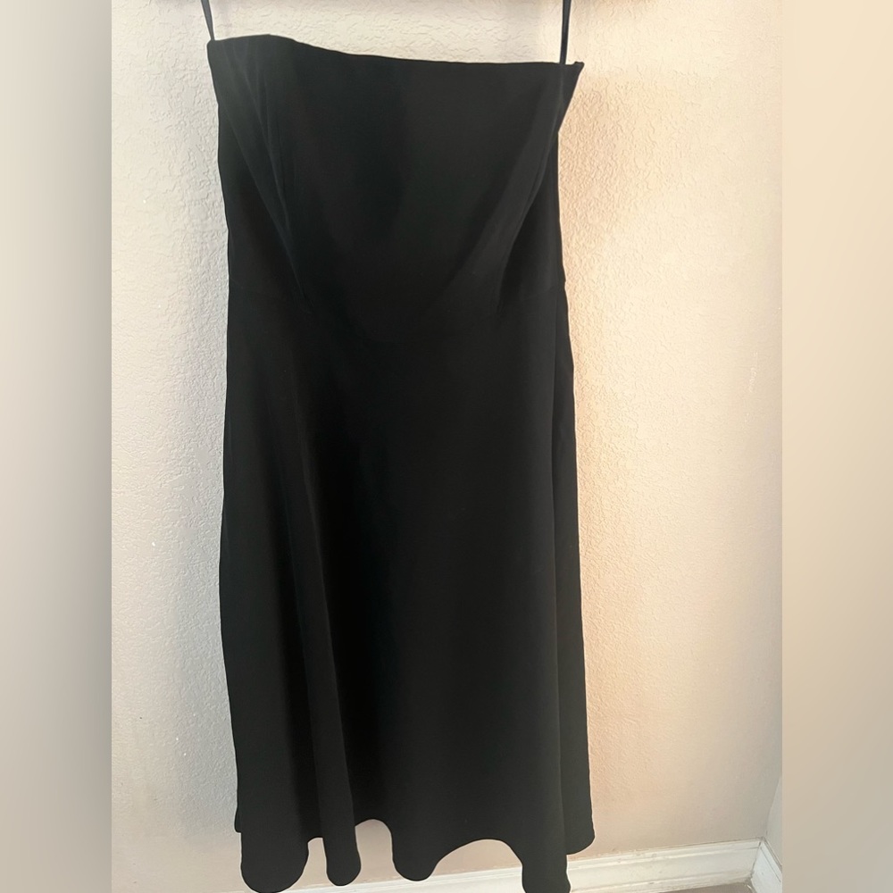 Fit and flare strapless dress